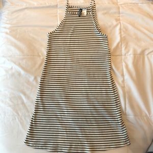H&M black and white striped halter dress size 2